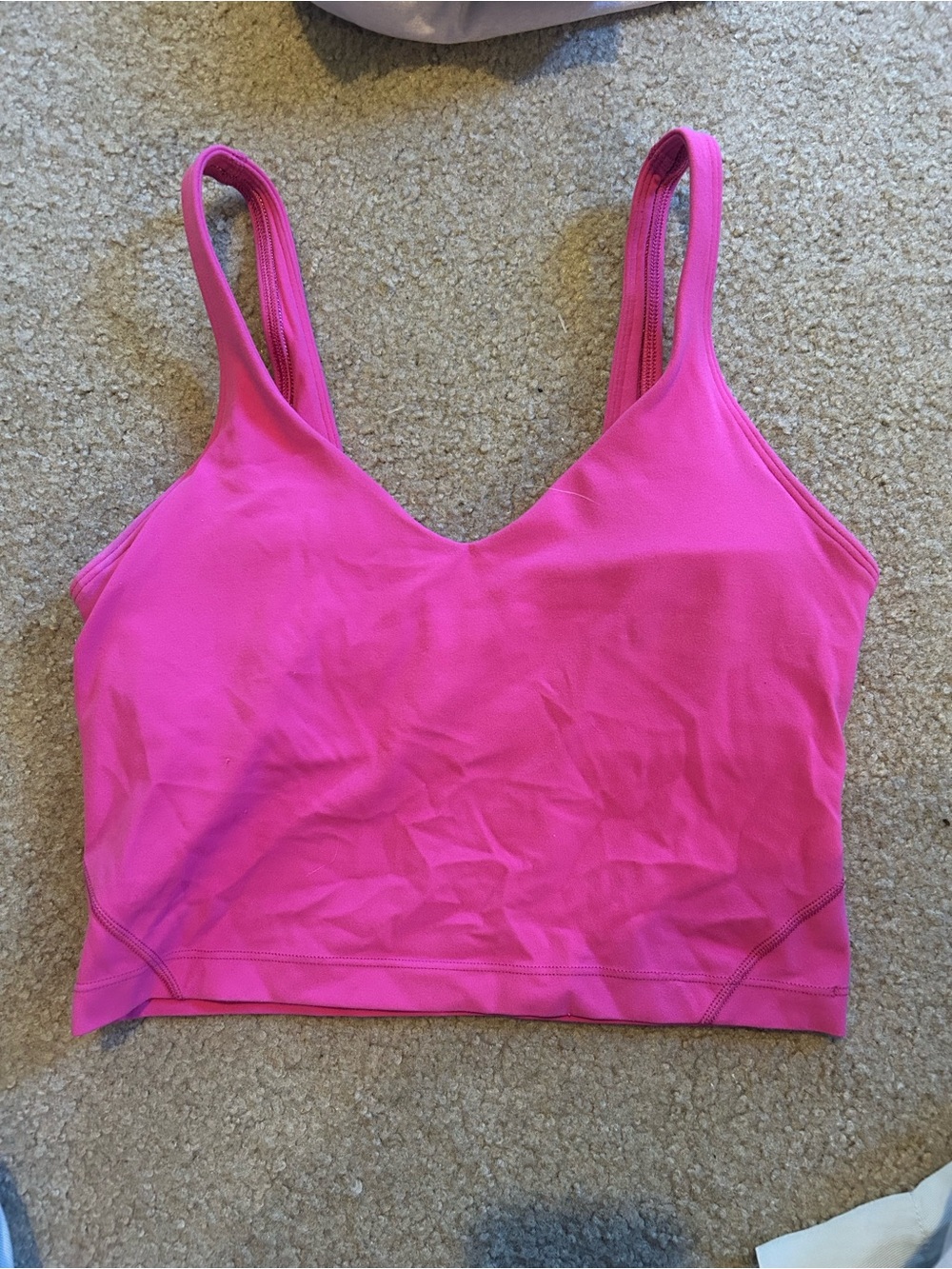 Lululemon V-Neck Pink Seamless Support Sports Bralette